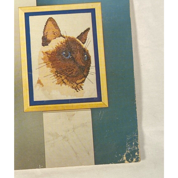 Vtg Cross Stitch Patterns Leisure Arts Charted Siamese Cat Mouse Craft Hobby - Picture 4 of 8